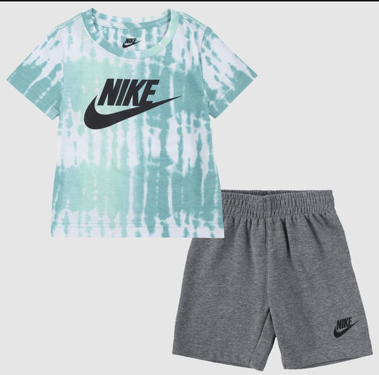 Nike tie dye tee and short set
